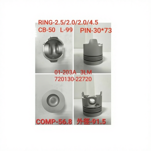 Conjunto de Pistón TAIWAN SUNITY 3LM OEM 720130-22720 de Acero Diésel para Motor Yanmar 4TNV98 - Product Image 1