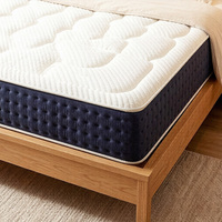 Matelas en mousse haute résilience multi-couches double taille, housse en tissu amovible, moderne, respirant, emballage sous vide roulé, direct usine