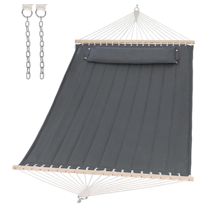 Bãi biển Ngoài trời treo đôi 11FT bông vải vườn Võng với treo và gối - Product Image 1