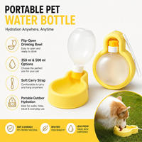 Bol pliable pour animaux de compagnie, pour chats et chiens, à suspendre, pour cage, bouteille d'eau pour animaux, récipient pour animaux, idéal pour les voyages