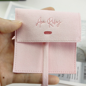 Bolsas de Regalo de Terciopelo Rosa Personalizadas, Bolsas de Embalaje de Joyería de Microfibra y Gamuza para Exhibición de Joyas - Product Image 4