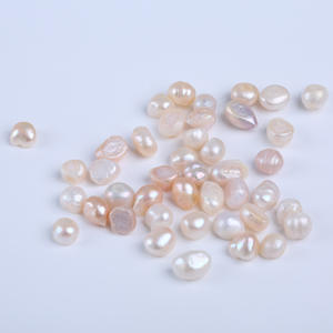 Perles d'eau douce naturelles Zhuji en gros, 8-9 mm, perles médicinales à double face, non poreuses, couleur blanche et rose, matière première - Product Image 4