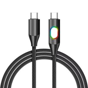 Hollowed-<span class=keywords><strong>out</strong></span> PD ánh sáng và bóng RGB Cáp dữ liệu đầy màu sắc 65W siêu nhanh sạc tương thích với iPhone Samsung Huawei Xiaomi. - Product Image 1