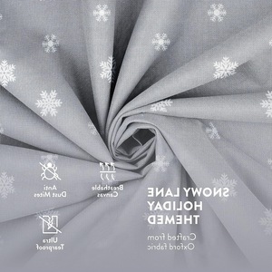 Bolsa de Almacenamiento Navideña Zuoyi, Gris con Copos de Nieve, Tela Oxford Impermeable y Resistente al Polvo, Rectangular, para Armario, 2023094 - Product Image 4