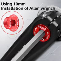 Vis de fixation de manivelle creuse VXM pour VTT en alliage d'aluminium 170 mm, légers et sécurisés, M18/M19/M20, pour vélos