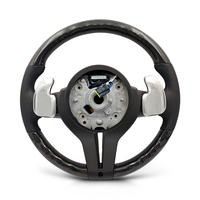 Volant en cuir à fond rond personnalisé, grain de bois, pour BMW F10 F20 F21 F22 F30 F32 F34 F36 M3 F80 M4 F82 X3 F25 X4 F26