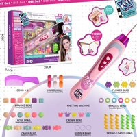 Perles Jouets Cheveux Braider Dispositif Fille Jouer Maison Creative Perlé Cheveux Bracelet Jouet Collier Faisant Kit Perruque Peigne Dressing Jouet Cadeaux