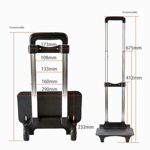 Phụ kiện nền tảng Cấu trúc vật liệu nhựa có thể điều chỉnh chiều dài OEM tùy chỉnh bốn bánh nhôm bài - Product Image 1