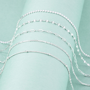 Cadena de cuentas entrelazadas de plata pura S925, estilo occidental, sencilla, para uso diario, para mujer, pulsera DIY - Product Image 5