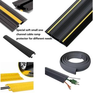 Protector de Cables de Goma Amarillo de 2 Canales, Rampa para Cables, Puente de Goma para Cables - Product Image 6