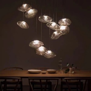 Lámpara Colgante <span class=keywords><strong>de</strong></span> Diseño Nórdico en Gris Ahumado, Lámpara Decorativa <span class=keywords><strong>de</strong></span> <span class=keywords><strong>Vidrio</strong></span> <span class=keywords><strong>Soplado</strong></span>, Lámpara <span class=keywords><strong>de</strong></span> Araña para Restaurante - Product Image 5
