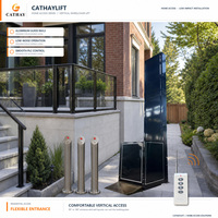 ISO CE-zertifizierter Cathaylift Hydraulischer Gebrauchter Hauslift 200-700kg 1-10m Fernbedienung für Innenbereich Haus Villa Keller Geschäft Verkauf