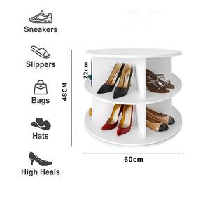 Scarpiera Girevole a Torre a Più Livelli Personalizzabile, Portascarpe Rotondo a 360° per la Stanza - Product Image 2