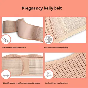 Ceinture de soutien abdominale réglable en vente chaude, ceinture de soutien prénatale pour femmes enceintes, respirante, bande de grossesse - Product Image 5