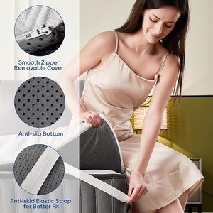 Đệm topper mút hoạt tính gel làm mát trứng mật độ cao, gấp gọn được, cỡ King/Queen, dùng cho phòng ngủ, khách sạn, đồ nội thất giường ngủ - Product Image 3