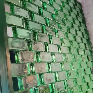 LZX لون أخضر صلب نمط الكريستال الزجاج الشفاف المسطح صديقة للبيئة مقاومة للحريق المعاصرة غرفة المعيشة في الهواء الطلق - Product Image 2