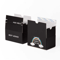 Boîte à double rabat en carton ondulé rigide avec fermeture éclair, en matériaux recyclés, résistante aux UV, personnalisable avec logo en relief, vente en gros