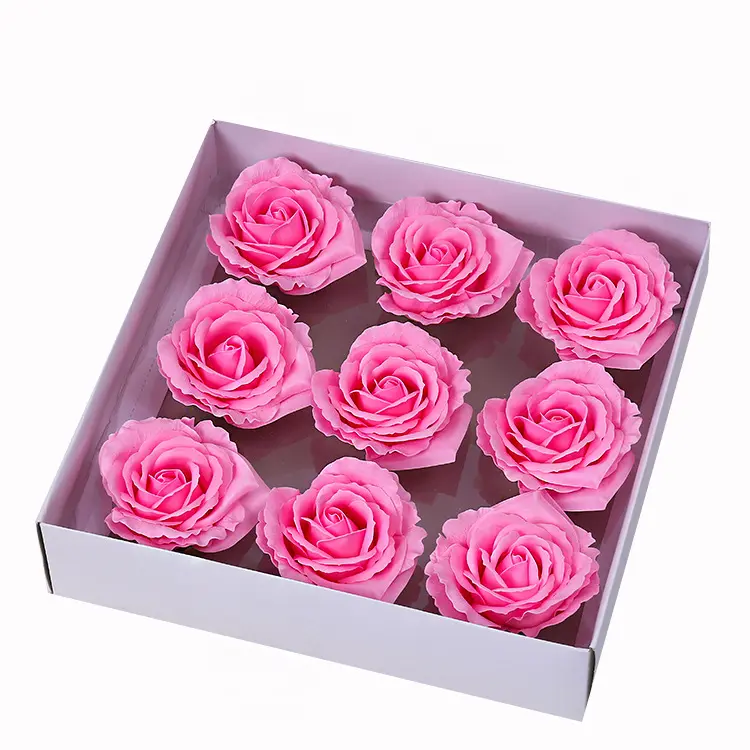 ベストセラーの保存された永遠のバラの箱の香りのバスローズソープ素材の花が箱に入っています