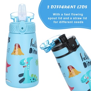Linda Botella de Agua Infantil de Acero Inoxidable con Doble Pared Aislada, Vasos Infantiles Aislados, Botellas de Agua Rectas para Niños para Sublimación - Product Image 2
