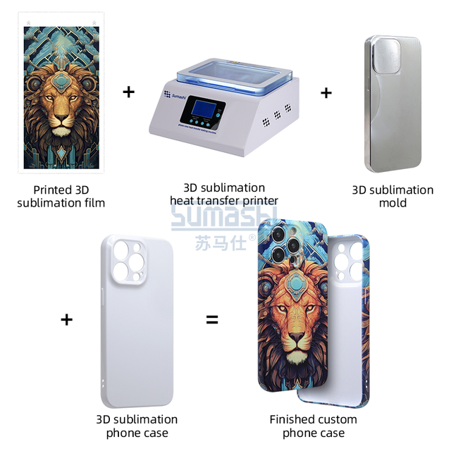 3D Sublimation Mobile Shell Cover Heat Press Transfer Printer Custom DIY Personalized Vacuum Printing Machine for Phone Cases