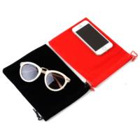 Vente en gros de pochettes d'emballage pour bijoux en velours doux OEM 7*9cm, sac de rangement pour lunettes de téléphone portable avec cordon de serrage et logo