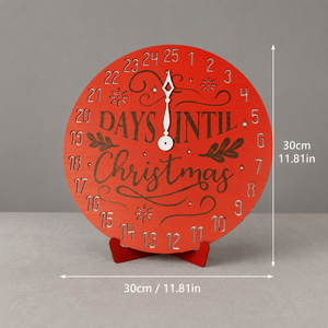 Calendario de Adviento Redondo de Madera, Calendario de Cuenta Regresiva Navideña, Decoración Festiva Reutilizable para Mesa - Product Image 4
