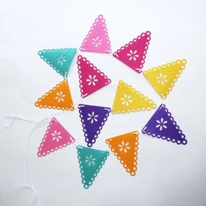Drapeau du Mexique Pinata-Bannière en feutre sur le thème Quatuor Conception de fleurs creuses pour Halloween Nouvel An Fêtes de Thanksgiving Morts-vivants colorés - Product Image 5