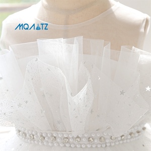MQATZ Elegante Abito Estivo per Bambine con Gonna a Campana, Vestito Casual con Scollo Tondo e Velo Vaporoso, Design alla Moda per Bambine - Product Image 5