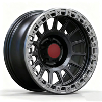 Nouvelles jantes en alliage d'aluminium forgé couleur or foncé Beadlock 17x8.5 ET-10 18-24 pouces 5x114.3 6x139.7 adaptées aux Charger SUV 4x4 personnalisées