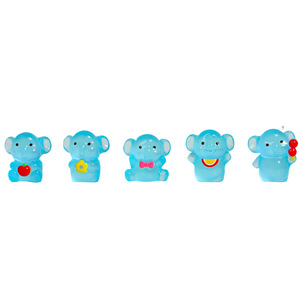 Adorno de Coche de Resina Lanshuo, Elefante de Dibujos Animados, Miniatura 3D, Decoración de Escritorio, Set de Joyería DIY, Accesorio de Manualidades de Resina Epoxi Plástica - Product Image 4