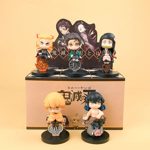 6-8cm Action Anime Figure <span class=keywords><strong>Mini</strong></span> Mignon Kamado Tanjirou Agatsuma Zenitsu <span class=keywords><strong>Nezuko</strong></span> Kimetsu No Yaiba Figure Demon Slayer Blind Box - Product Image 2