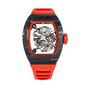 Luxury and high-end 055 Crimson top-grade carbon fiber skeletonized tourbillon <b>automatic</b> mechanical men's water-resistant watch - Product Image 2