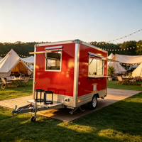 Remorque de cuisine mobile pour usage extérieur, homologuée DOT, en tôle galvanisée, facile à utiliser, pour la vente au détail
