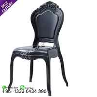 Chaises Empilables ODM en Acrylique Plastique Transparent Cristal pour Hôtels, Événements, Fêtes, Mariages et Banquets, Multiples Styles