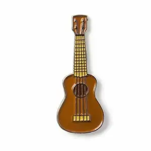 Strumento musica da te Design a buon mercato prezzo carino banda chitarra acustica strumento musicale semplice metallo smalto duro spille