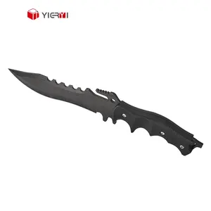 Heavy duty full tang design fixed blade bowie knife popular rubber handle camping knife welcomed hunting knives