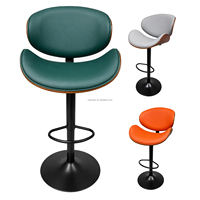 Tabourets de bar ergonomiques à siège incurvé et pivotants réglables, avec repose-pieds durable et base stable, 2 pièces/carton, pour cuisine – Vente directe usine