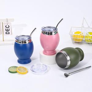 Gobelet à café isotherme en acier inoxydable de 12 oz avec cuillère, pour boissons chaudes et froides - Product Image 4