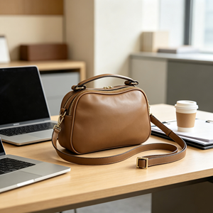 Sac à main vintage de couleur unie pour femme, sac bandoulière décontracté avec sangle réglable et amovible, sac à épaule pour le shopping - Product Image 2
