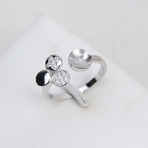 Anillo Abierto de Plata S925 para Mujer, Ajustable, para DIY, Accesorio para Anillo de Perlas, Soporte Vacío 86 - Fornituras y Componentes de Joyería - Product Image 2