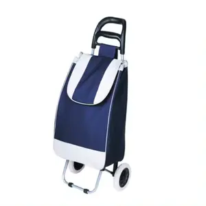 Portable Useful Hitree Favorable Supermarket Trolley Reusable Folding Shopping Cart Trolley Bag Shopping Trolley For Grocery