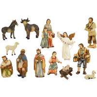ZICOM Juego de 13 Figuras de Natividad y Pesebre para Figuras Navideñas de 8 cm (Modelo 9069-K177 Alemania)
