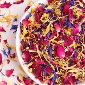 Miscela commestibile di calendula, <span class=keywords><strong>fiordaliso</strong></span> blu e petali di rosa, mix floreale essiccato di qualità alimentare per dolci, cocktail e guarnizioni - Product Image 6