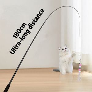 Juguete de Pesca para Gatos de Entrega Rápida, Extra Largo, 70 Pulgadas, Retráctil, Nuevo Juguete para Gatos con Ratón y Accesorios de Insectos, Accesorios para Gatos - Product Image 4