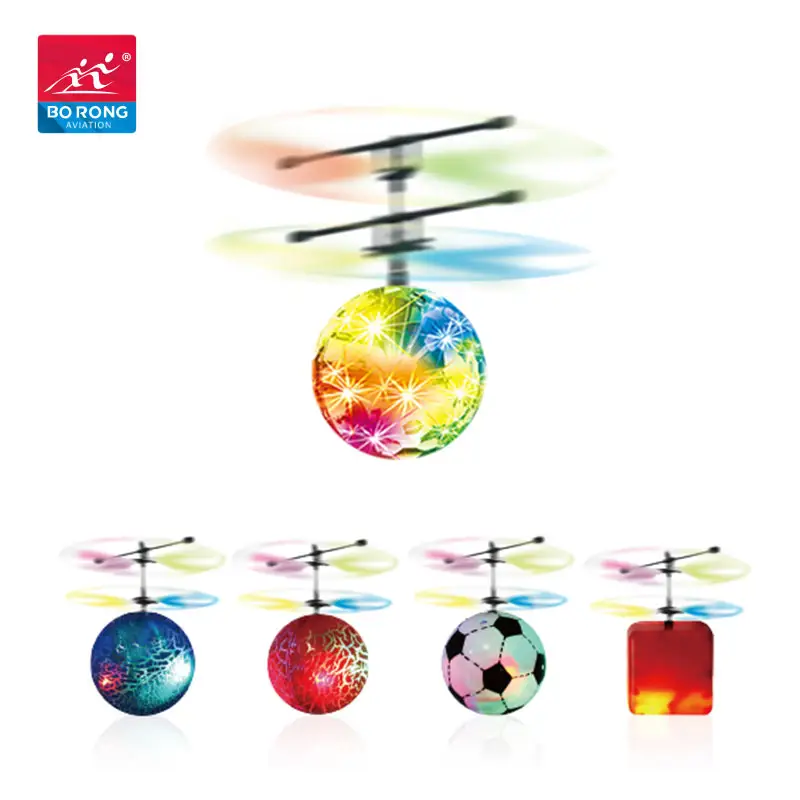 Dron de juguete de inducción con luz Led, OVNI, OVNI, bola voladora