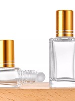 Rouleau de parfum en verre sur la bouteille d'huile essentielle bouteille vide d'huile de massage 15 ml bouteille de vernis à ongles en verre pour cosmétique