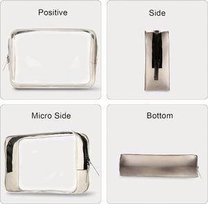 Sacs de voyage multifonctionnels transparents à fermeture éclair multi-tailles pour emballer les cosmétiques, à prix abordable - Product Image 3