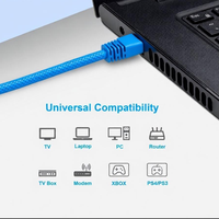 Cable de Conexión Ethernet CAT5 Sólido de 8 Núcleos con Revestimiento de PVC Anti-Rotura, Ideal para PC de Escritorio, Router y Conexión de Red Cableada IPTV