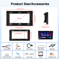 Podofo pour Toyota 4Runner 2002-2009 Autoradio Android 9 pouces 2 Din 4+64G Autoradio sans fil Carplay/Android Auto Canbus GPS WIFI