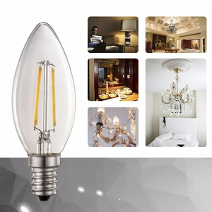 2W 4W 6W LED Filament Candle <strong>Light</strong> <strong>Bulb</strong> E12 E14 2700K Warm White C35 Clear Glass Dimmable Edison LED <strong>Chandelier</strong> <strong>Light</strong> <strong>Bulb</strong> - Product Image 3